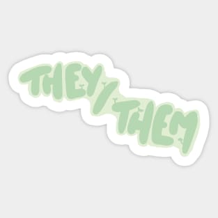 soft pronouns- they/them Sticker